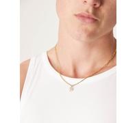 ASOS DESIGN - Collana in acciaio inossidabile resistente all'acqua dorato con perla sintetica-Oro No Size