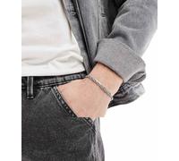 ASOS DESIGN - Confezione da 2 bracciali a catenina stile corda color argento No Size
