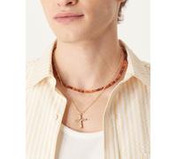 ASOS DESIGN - Confezione da 2 collane da festival con perline color oro e ciondolo No Size