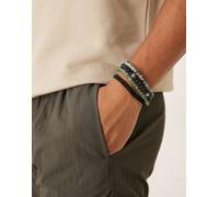 ASOS DESIGN - Confezione da 4 bracciali con perline e cordoncino multicolore No Size