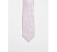 ASOS DESIGN - Cravatta rosa a pois in raso No Size