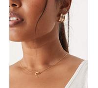 ASOS DESIGN Curve - Collana in acciaio inossidabile resistente all'acqua dorata con ciondolo a forma di nodo-Oro No Size
