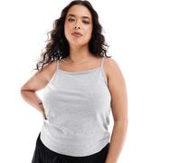 ASOS DESIGN Curve - Mix & Match - Canotta del pigiama grigia in cotone-Grigio 50