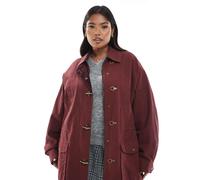 ASOS DESIGN Curve - Parka leggero bordeaux-Nessun colore XL