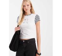 ASOS DESIGN Disney baby tee con stampa 101 Dalmatians bianca-Bianco S