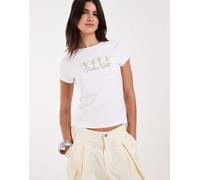 ASOS DESIGN Disney baby tee con stampa Tinkerbell bianca-Bianco M