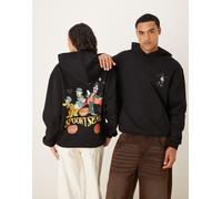 ASOS DESIGN - Disney Halloween - Felpa con cappuccio comoda unisex nera con stampe Mickey & Friends-Nero S