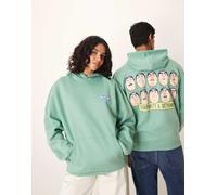 ASOS DESIGN - Disney Pixar - Felpa oversize unisex con cappuccio verde con stampa di Buzz Lightyear di Toy Story L