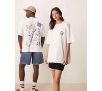 ASOS DESIGN - Disney Pixar - T-shirt unisex oversize bianca con stampe Buzz Lightyear-Bianco XL