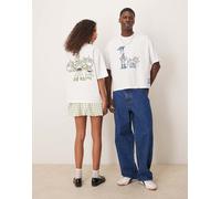 ASOS DESIGN - Disney Pixar - T-shirt unisex oversize squadrata bianca con stampe "Toy Story"-Bianco XL