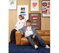 ASOS DESIGN - Disney Racing - T-shirt oversize bianca con Topolino-Bianco L