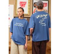 ASOS DESIGN - Disney Racing - T-shirt oversize blu con Topolino XL