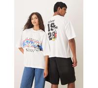 ASOS DESIGN - Disney - T-shirt unisex oversize bianca con stampa "Mickey Mouse"-Bianco S