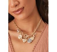 ASOS DESIGN - Edizione limitata - Collana dorata con charms eclettici-Oro No Size