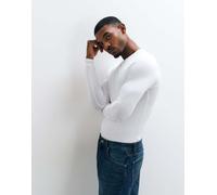 ASOS DESIGN - Essentials - T-shirt attillata a maniche lunghe bianca-Bianco L