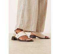 ASOS DESIGN - Farrow - Sandali infra-alluce asimmetrici con tacco beige-Neutro 39