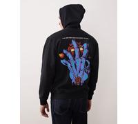 ASOS DESIGN - Felpa con cappuccio oversize unisex nera con stampa Stranger Things-Nero L