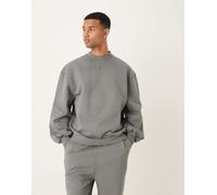 ASOS DESIGN - Felpa girocollo premium oversize pesante da 400 gsm verde chiaro con maniche a campana M