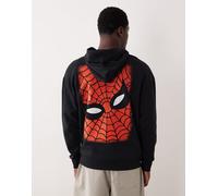 ASOS DESIGN - Felpa oversize nera con cappuccio e stampa di Spiderman-Nero XS
