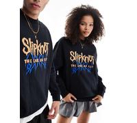 ASOS DESIGN - Felpa oversize unisex nera con stampe "Slipknot" su licenza-Nero 2XS
