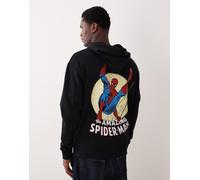 ASOS DESIGN - Felpa oversize vestibilità comoda nera con stampa di Spiderman-Nero S
