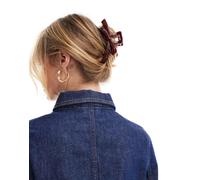 ASOS DESIGN - Fermaglio per capelli color bordeaux a forma di fiocco-Rosso No Size
