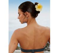 ASOS DESIGN - Fermaglio per capelli giallo sfumato a forma di fiore-Bianco No Size