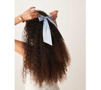 ASOS DESIGN - Fiocco per capelli celeste con ricamo "Happily ever after"-Blu No Size