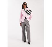 ASOS DESIGN - Foulard in raso a righe nere-Multicolore One Size