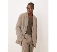 ASOS DESIGN - Giacca da abito oversize extra larga color pietra-Neutro XL