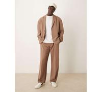 ASOS DESIGN - Giacca da abito oversize extra larga in seersucker marrone 54 Regular