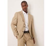 ASOS DESIGN - Giacca da abito sartoriale in morbido cotone color pietra-Verde 50 Regular