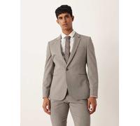 ASOS DESIGN - Giacca da abito skinny color pietra in twill-Verde 46 Regular