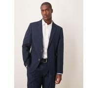 ASOS DESIGN - Giacca da abito slim in morbido cotone blu navy 54 Regular