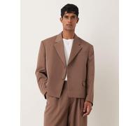 ASOS DESIGN - Giacca da abito taglio corto oversize marrone 54 Regular