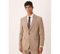 ASOS DESIGN - Giacca da abito vestibilità classica taglio lungo beige-Neutro 50 Regular