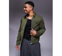 ASOS DESIGN - Giacca harrington elegante kaki-Verde M