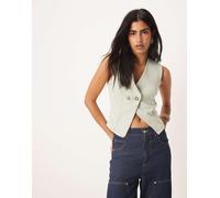 ASOS DESIGN - Gilet asimmetrico verde salvia XS