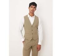 ASOS DESIGN - Gilet da abito skinny fit kaki-Verde 46 Short