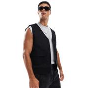 ASOS DESIGN - Gilet multitasche nero 4XL
