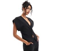 ASOS DESIGN - Gilet nero a portafoglio 48