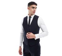 ASOS DESIGN - Gilet slim da abito blu navy scuro 56 Regular