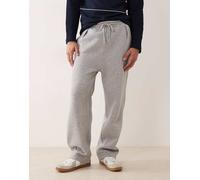 ASOS DESIGN - Joggers a fondo ampio con dettaglio sull'orlo grigio mélange M