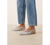 ASOS DESIGN - Lantern - Scarpe basse a punta blu pallido con cinturino sul retro 38