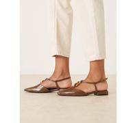 ASOS DESIGN - Lockhart - Scarpe a punta smussata color oliva con cinturino posteriore-Verde 37