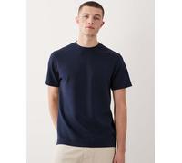 ASOS DESIGN Luxe - T-shirt regular fit in tessuto interlock blu navy XS