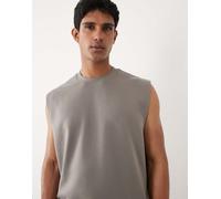 ASOS DESIGN Luxe - Top senza maniche oversize in tessuto interlock grigio antracite S