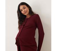 ASOS DESIGN Maternity - Mix & Match - Cardigan da casa bordeaux a coste-Rosso XS