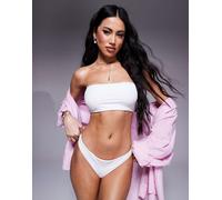 ASOS DESIGN - Maya - Slip bikini stile perizoma sgambato mix and match bianchi-Bianco 44