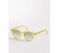 ASOS DESIGN - Occhiali da sole rotondi premium verde ghiaccio con lenti verdi One Size